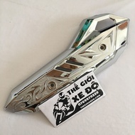 Ốp pô Air Blade 150 125 cc xi mạ crom - phụ kiện trang trí xi inox che pô xe AB 2020 - 2021 - 2022