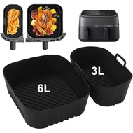 Air Fryer Silicone Liner for Philips Dual Basket Air Fryer 3000 Series 6L/3L,2-Pack Reusable Dual Ai