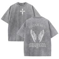 Bible Verse Isaiah 40:31 Print Vintage Washed gray Christian Graphic T Shirt