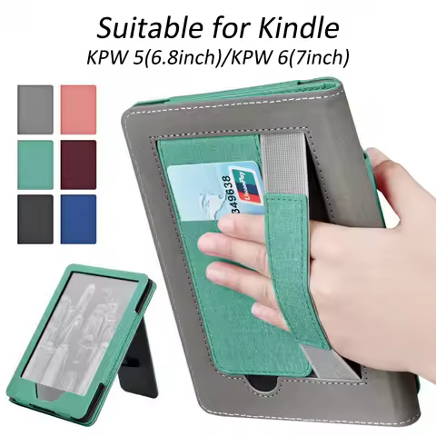Leather Protective Case Cover for Kindle Paper White 5/6 M2L3EK/M2L4EK/SA568B 6.8"/7" Bracket Handhe