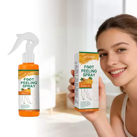 Orange Oil Foot Peeling Spray Exfoliate Rough Skin Soften Heels Repairing Dry Cracks Smoothing Foot 