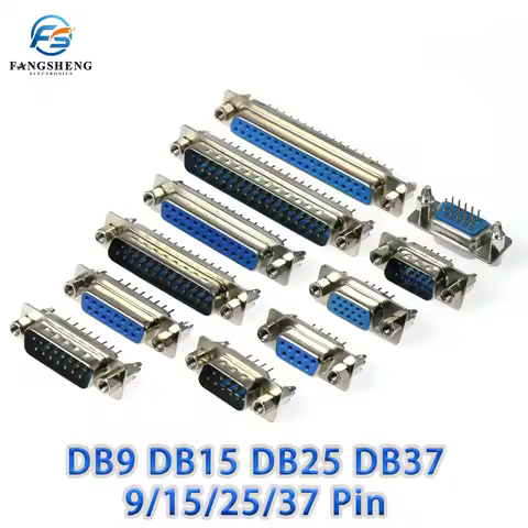 DB9 DB15 DB25 DB37/9/15/25/37 Pin Straight 180 Degree Male Female Plug D-sub PCB Mounting Connector