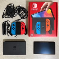 任天堂 Nintendo Switch (OLED款式) 電光藍．電光紅 主機 +六款遊戲片