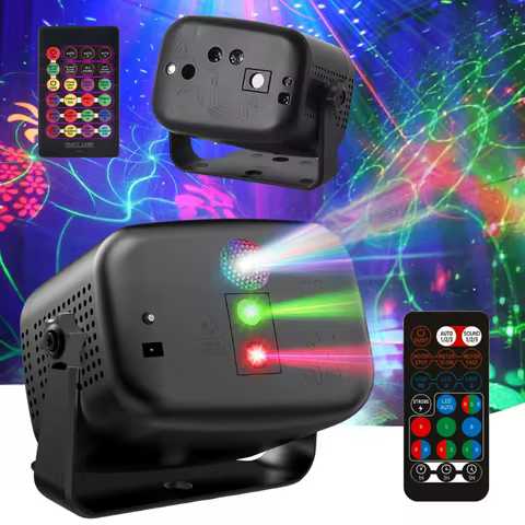 Here comes the super cool Disco Light Party Light! Sound-activated, with remote control and 60 light