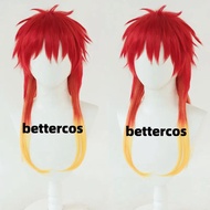 Chika Takiishi Cosplay Wig Anime WIND BREAKER Red Gradient Yellow Hair Heat-resistant Fiber Hair+Wig