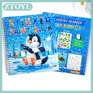 ZTOYL 1PCS Sticker Book For Kids Unicorn Sticker Paint Book Mermaid Childrens Sticker By Number For