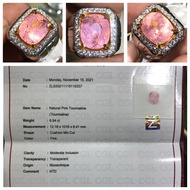 Natural 6.94ct Jumbo Pink tourmaline Set In Silver Ring