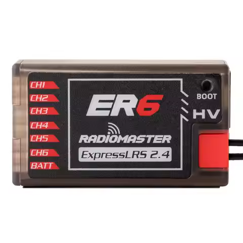 Radiomaster ER6 2.4G 6CH 100mw CRSF PWM Receiver For Fixed-wing Aircraft