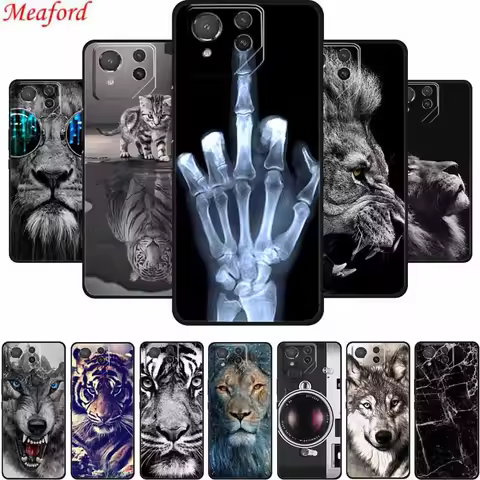 For Asus ROG Phone 8 Pro Phone Case Phone8 Pro Black Silicone Soft Back Cover Case For Asus ROG Phon