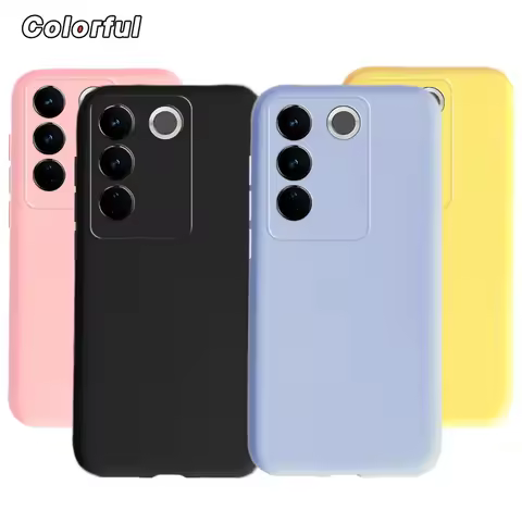 For Vivo V27 V27Pro V27e Phone Case Simple Solid Color Back Cover For Vivo v27 Pro V2231 V 27 27e So