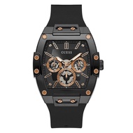 Authentic Guess Men Phoenix Black Dial Silicon Watch GW0203G8 Jam Tangan Lelaki