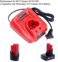 Sạc Pin cho Pin Milwaukee M12 12V Dòng sạc 3A Điện 220VAC