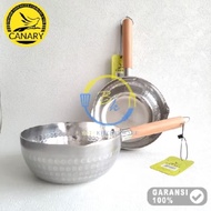 CANARY Stainless Steel Milk Pot with Wooden Handle 18cm | Cooking Pot mie 18cm - 20cm