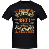 Vintage Legend 53rd Birthday Born In 1971 T-Shirt 53 Years Streetwear Style Short Sleeve Gift