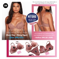 [American Bill - Size 34C/C75] BBV Light Push-up Perfect Shape Bra (Rose Clay) Breast Enhancement (2