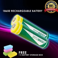 18650 Rechargeable Battery Lithium ion Button Top Li-ion 3.7v - 4.2v recommend for torchlight XHP50 