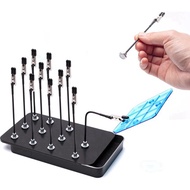 【AiBi Home】-Model Painting Stand Base Holder and 12PCS Magnetic Bendable Alligator Clip Sticks Set Modeling Tools for Airbrush Durable