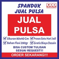 Spanduk Sepanduk Banner Baner Bener Jual Jualan Konter Pulsa Paket Kuota Data Internet Ukuran 80x40c