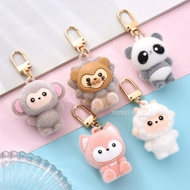 GANTUNGAN FLUFFY ANIMAL CHARACTER KEYCHAIN CUTE CARTOON ANIMAL KEYCHAIN/
