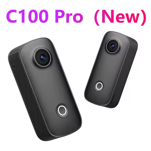 SJCAM C100 Pro Thumb Action Camera 4K Upgraded from C100+ More Stable Connection Clearer Image Cycli
