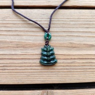 【親翠】天然瓜地馬拉翡翠 冰滿綠聖誕樹調整式繩鏈