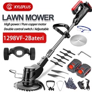 Mesin Rumput 1298VF/998VF Bateri Lawn Mower Cordless Grass Cutter With Wheels Electric Grass Trimmer