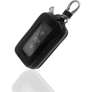 Turcee Car Key Fob Cover,Universal Key Fob Case with Keychain & Carabiner,Leather Car Smart Key Fob 