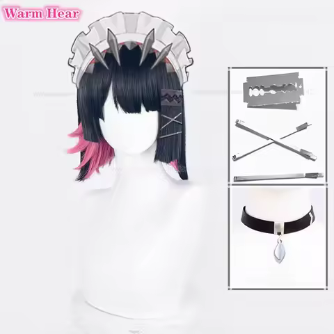 Game Ellen Joe Synthetic Hair Unisex 33cm Mixed Color Cosplay Anime Wig Heat Resistant Hair Hallowee