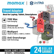 TimeToGo- Universal Travel Adapter Charger Gan Momax 1-World Fast Charging Type C Pd 25W 35W 70W