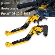 For MT-03 MT03 MT 03 FZ-03 2015-2023 Motorcycle Accessories Folding Extendable Brake Handles Clutch 