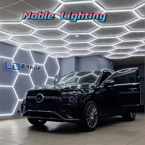 3x8M Zk20 110v-240 Honeycomb Hexagon Ceiling Light Car Lighting for Garage Hexagon LED Light for Car