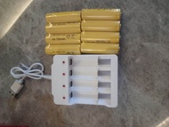 8pcs AA700 mAh/ 8pcs AAA 600mAh+ FREE CHARGER) Rechargeable Battery for outdoor Solar rechargeable