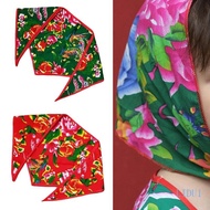 LIDU1 Funny Floral Bandana New Year Halloween Party Wear for Stage Shows