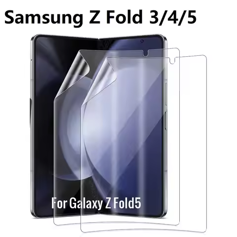 2Pcs Inside Hydrogel Film For Samsung Galaxy Z Fold 3 4 Protective For Z Fold 5 Screen Protector Not