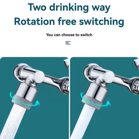 1080 Degree Swivel Faucet Extender Sprayer Head Splash Proof 2 Mode Faucet Spray Head Filter Adjusta
