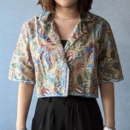印尼蠟染短袖西裝外套 RATNA - 繽紛奶茶 - RAT008