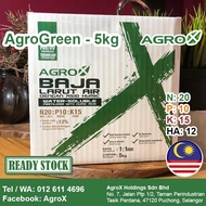 AGROX FERTILISER BAJA 20+10+15+TE ULV HUMIC ASID WATER SOLUBLE FERTIGASI 5 KG