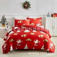 Foreign Trade Christmas New Bedding Set3D Digital Supplier Cross-Border Old Watch Red Pillowcase 4I4