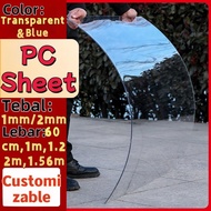 PC FLAT TRANSPARENT ROOF / ATAP CERAH LUTSINAR RATA 1mm POLYCARBONATE / GREENHOUSE / AWNING SHEET / 