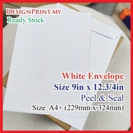 A4 White Envelope 9" x 12.3/4" Sampul Putih (229mm x 324mm)