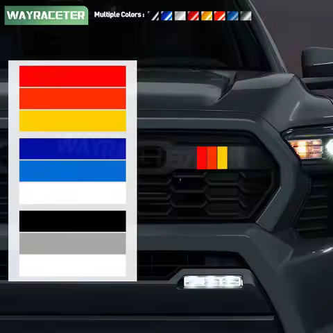 Tri-Color Stripes Sticker For Toyota 4Runner TRD Pro Off Road FJ Cruiser Land Tacoma Tundra Hilux RA