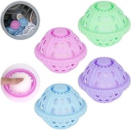 ReignSword 4 Pack Pet Hair Remover for Laundry, Anti-Entanglement Reusable Floating Dog Cat Fur Drye