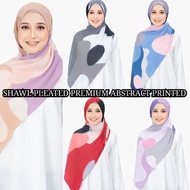SHAWL PLEATED PREMIUM ABSTRACT PRINTED (BORONG SAHAJA)
