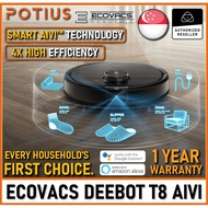 【2ND EDITION】ECOVACS DEEBOT OZMO T8 AIVI Robot Vacuum Cleaner w AI Camera Smart Navi 3.0 OZMO Mopping