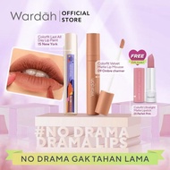 Wardah Paket No Drama Gak Tahan Lama Colorfit Velvet Lip Mousse 09 35 g + Colorfit Last All Day Lip 