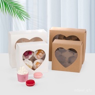KY-# Free of Discount4Grid6GridcupcakeMuffin Box Love Box Paper Cup Cake Pastry Mousse Cup Box Moon Cake Packaging Box C