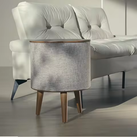 100W Column Bluetooth Speaker Phone Wireless Charging Audio Wooden Subwoofer Home Sofa Coffee Table