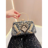 New Style Celebrity Banquet Bag with Diamonds Diamonds Handbag Ladies Wedding Handbag One-Shoulder D