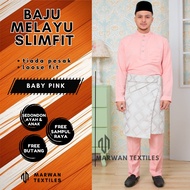 Baju Melayu Moden Warna Baby Pink