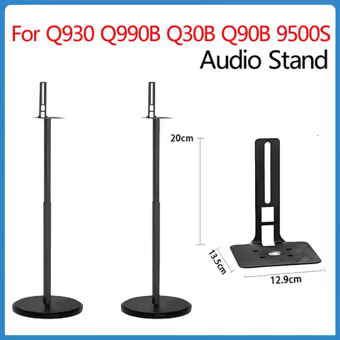 2Pcs=1Pair Speaker Stand Round Column Base Adjust Surround Sound Speaker Display Floor Stand For Q93